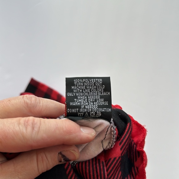 PJ’S & Presents red trimmed pajama top shirt Size 3T flannel Christmas Santa - Picture 10 of 10